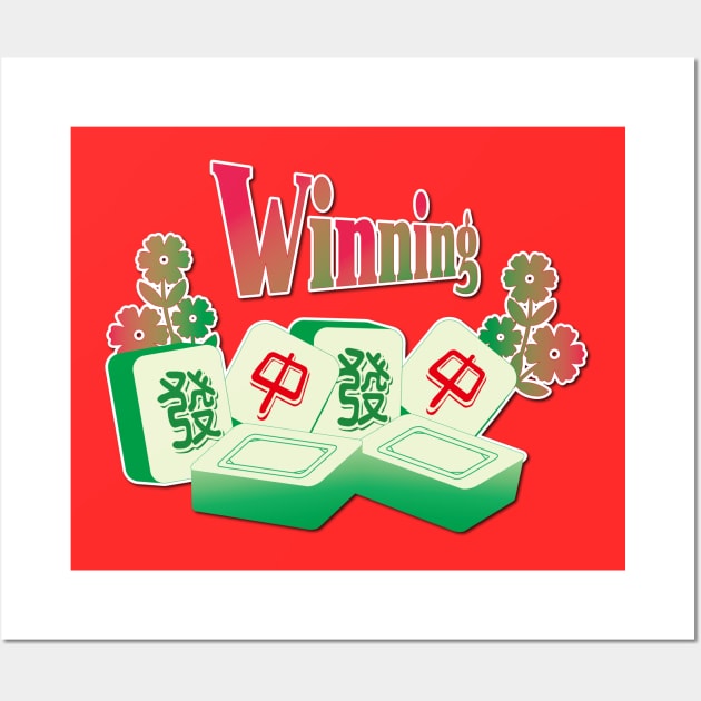 Winning Winning Mahjong Lucky Man Wall Art by jessie848v_tw